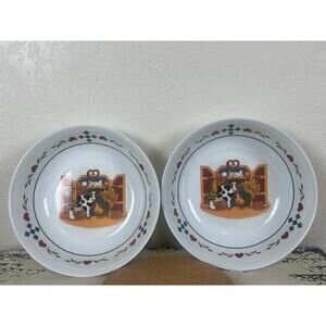 Melamine Ware Cow Farm Bowl Set